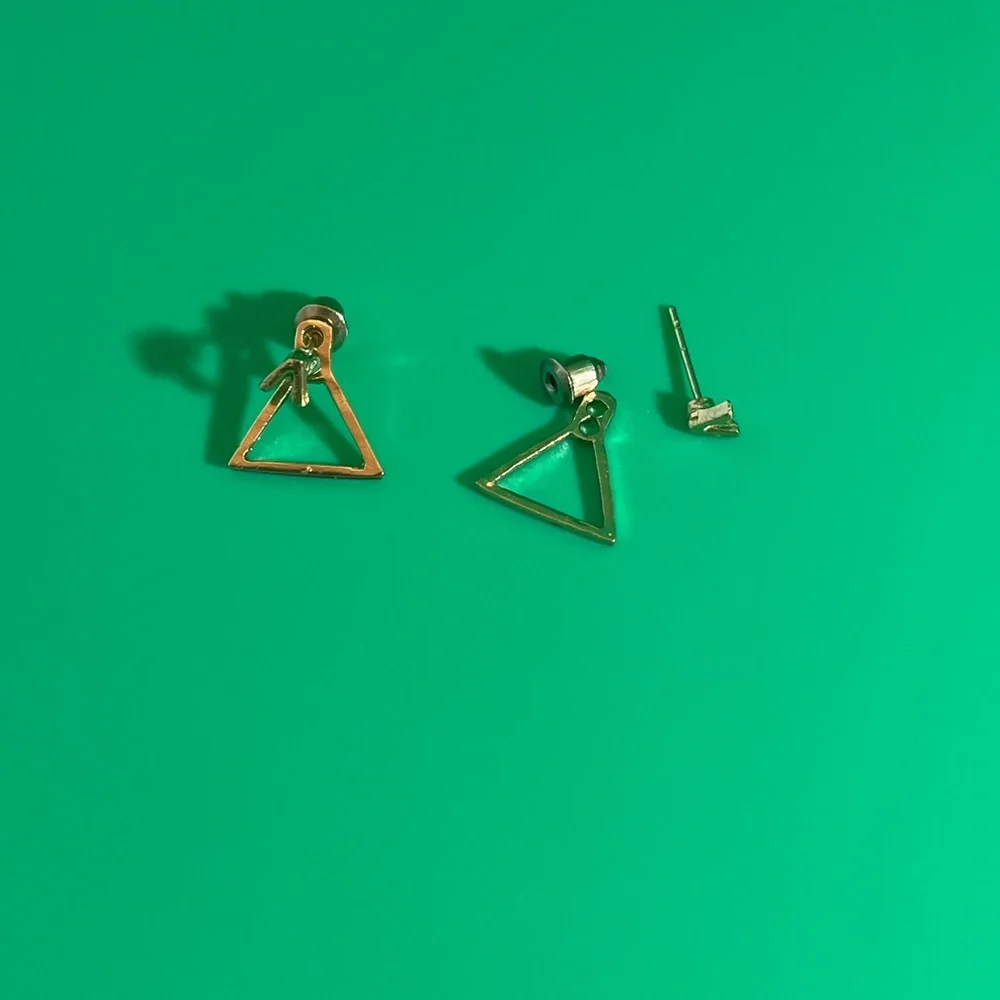 Triangle earrings - Picture 2 of 3